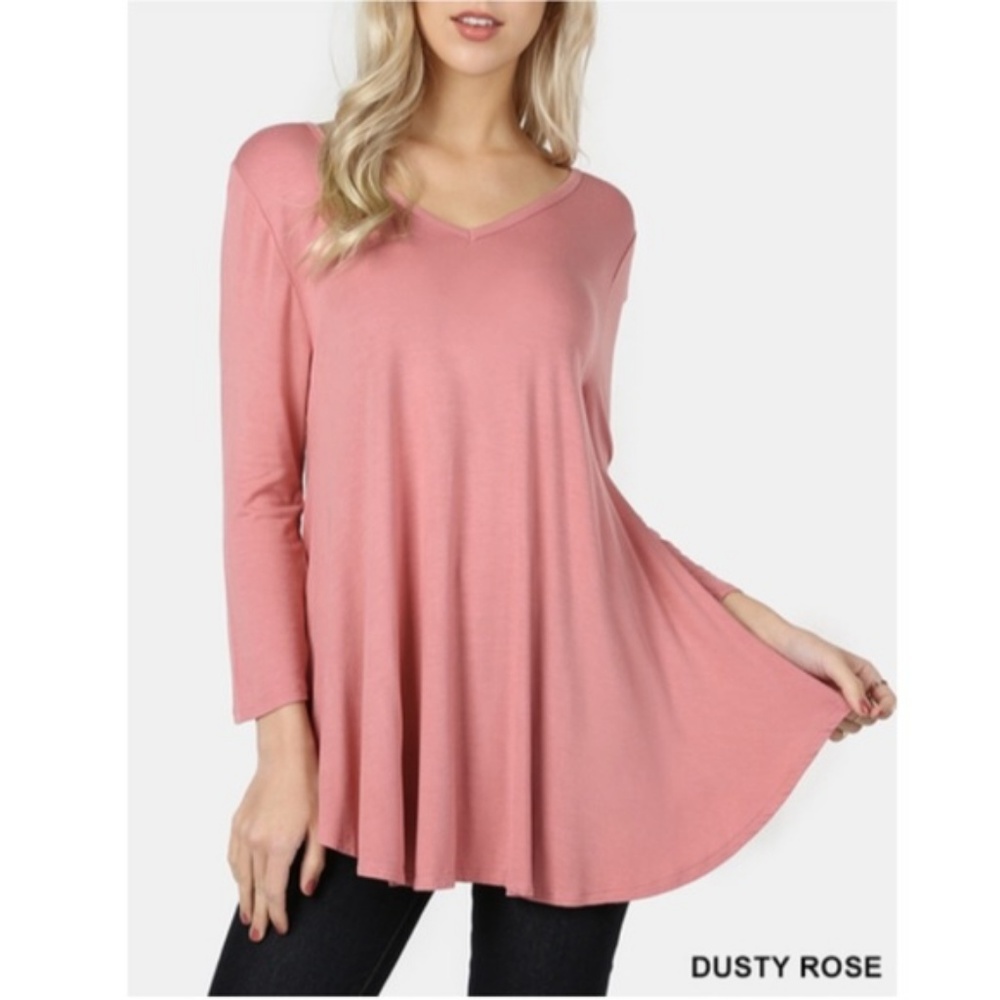 Dusty Rose Tunic 1X Large, 1 Large, 1 Medium Dress